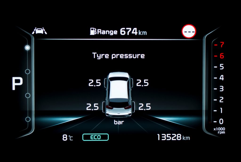 TPMS : Système de surveillance de la pression des pneus.